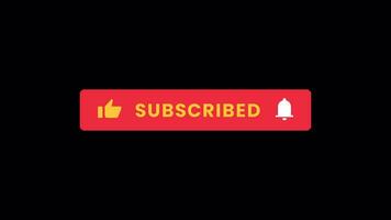 Subscribe lower third alpha render video