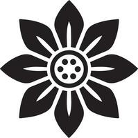 flor icono vector Arte ilustración, negro color aislado blanco antecedentes 10