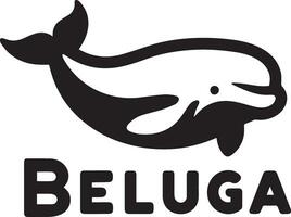 mínimo beluga ballena vector silueta negro color blanco antecedentes 5 5