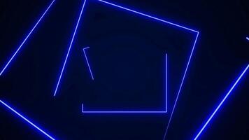 Futuristic hud rectangle tunnel seamless loop  4k neon motion graphics for led video