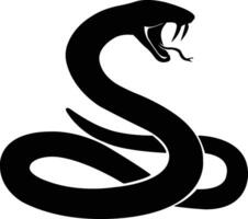 serpiente icono en departamento. aislado en resumen mano dibujado Clásico caduceo gráfico bosquejo para tatuaje, diseño, reptil serpiente logo vector icono para daga animal aplicaciones y sitios web