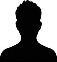 user profile, person icon in flat isolated in Suitable for social media man profiles, screensavers depicting male face silhouettes vector for apps website