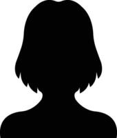 usuario perfil, persona icono en plano aislado en adecuado para social medios de comunicación mujer perfiles, salvapantallas representando hembra cara siluetas vector para aplicaciones sitio web