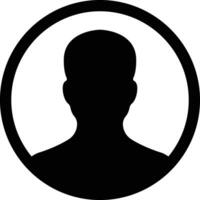 user profile, person icon in flat isolated in Suitable for social media man profiles, screensavers depicting male face silhouettes vector for apps website