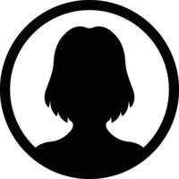 user profile, person icon in flat isolated in Suitable for social media women profiles, screensavers depicting female face silhouettes vector for apps website
