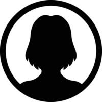 user profile, person icon in flat isolated in Suitable for social media women profiles, screensavers depicting female face silhouettes vector for apps website