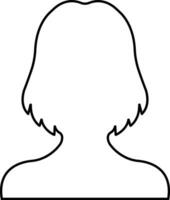 user profile, person icon in line isolated on Suitable for social media women profiles, screensavers depicting female face silhouettes vector for apps website