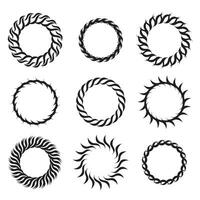Circular decorative elements for related graphic purpose. Circular frame ornamental graphic elements. vector