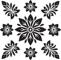 Flower Icon vector illustration black color, Flower Icon silhouette 21