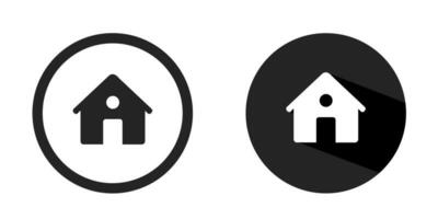 Home logo. Home icon vector design black color. Stock vector.