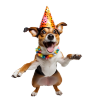 AI generated Cute and happy dog on transparent background PNG, easy to use. png