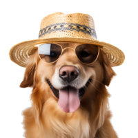 ai gegenereerd schattig en gelukkig hond Aan transparant achtergrond png, gemakkelijk naar gebruiken. png