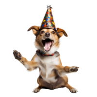 AI generated Cute and happy dog on transparent background PNG, easy to use. png