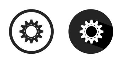 Gear logo. Gear icon vector design black color. Stock vector.