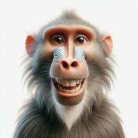 AI generated Illustration of a Playful Monkey with a Joyful Expression Created With Generative AI Technology photo