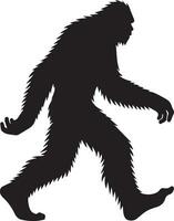 minimal bigfoot animal vector silhouette black color white background 5