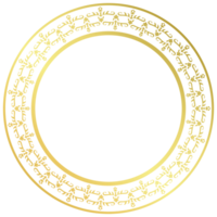 gold frame circle pattern For medals and awards png