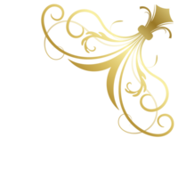 Gold vintage baroque corner ornament retro pattern antique style acanthus. Decorative design filigree calligraphy. You can use for wedding decoration of greeting card and laser cutting. png