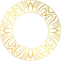 gold frame circle pattern For medals and awards png