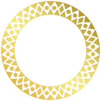 gold frame circle pattern For medals and awards png