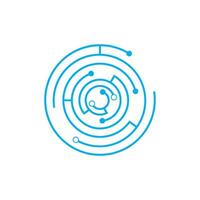 Circle techno vector icon design