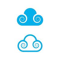 nube modelo icono ilustración vector