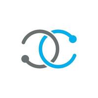 Circle techno vector icon design