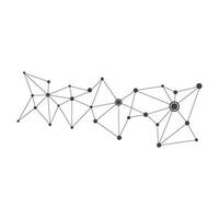 Polygonal Space Background with Connecting Dots and Lines vector