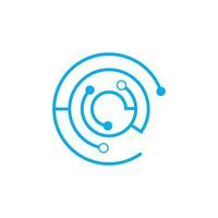 Circle techno vector icon design