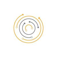 Circle techno vector icon design