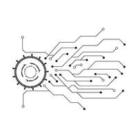 Circuit illustration design vector