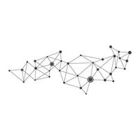 Polygonal Space Background with Connecting Dots and Lines vector