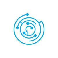 Circle techno vector icon design