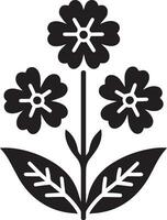 mínimo flor icono vector silueta negro color blanco antecedentes 26