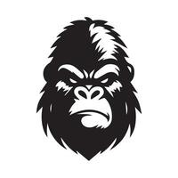 Angry Gorilla logo - Gorilla icon, vector illustration