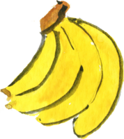 Banana cartoon doodle watercolor png