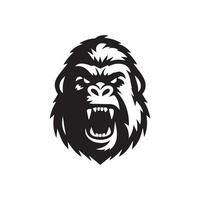 Angry Gorilla logo - Gorilla icon, vector illustration