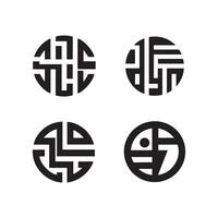 Modern unique letter logo set icon design template elements. vector