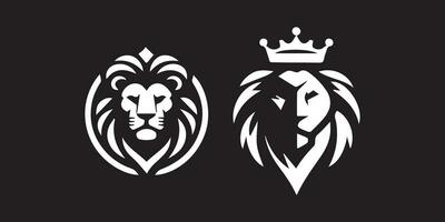 Lion Head Logo Vector Template Illustration Design