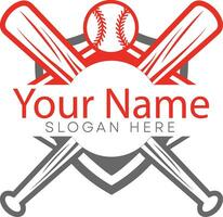 béisbol logo diseño vector