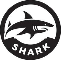 Shark logo vector art illustration black color white background 19