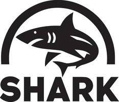 Shark logo vector art illustration black color white background 13