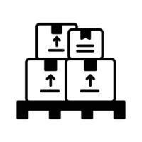 Boxes on a pallet, vector of logistics collection, cargo boxes pallet icon