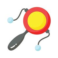 Check this carefully designed icon of baby rattle in trendy style, customizable vector