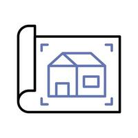 Trendy icon of home architecture, isolated on white background vector