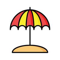 Carefully crafted vector of beach umbrella, icon of beach