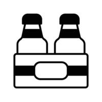 icono de Leche botellas caja en moderno diseño estilo, Listo para prima utilizar vector