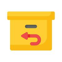 An amazing icon of return product in modern style, order return, parcel return vector