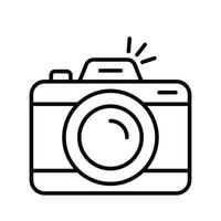 Digital camera icon in flat style, photography equipment, photo camera vector