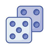 Icon of casino game accessories, dice vector design, ludo dice game in modern style